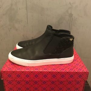 Tory Burch Rosette Marino High Top Sneaker